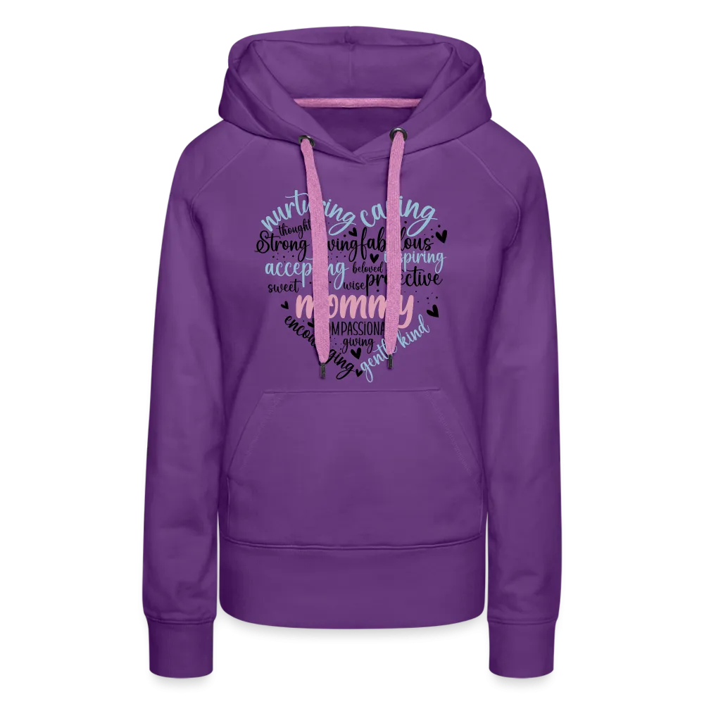 Mommy Heart Wordart Women’s Premium Hoodie