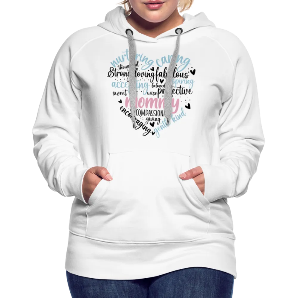 Mommy Heart Wordart Women’s Premium Hoodie