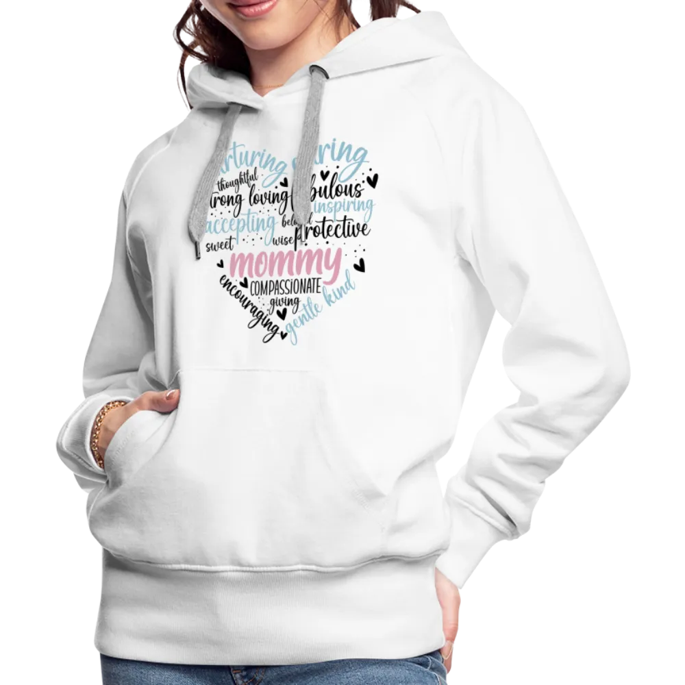 Mommy Heart Wordart Women’s Premium Hoodie