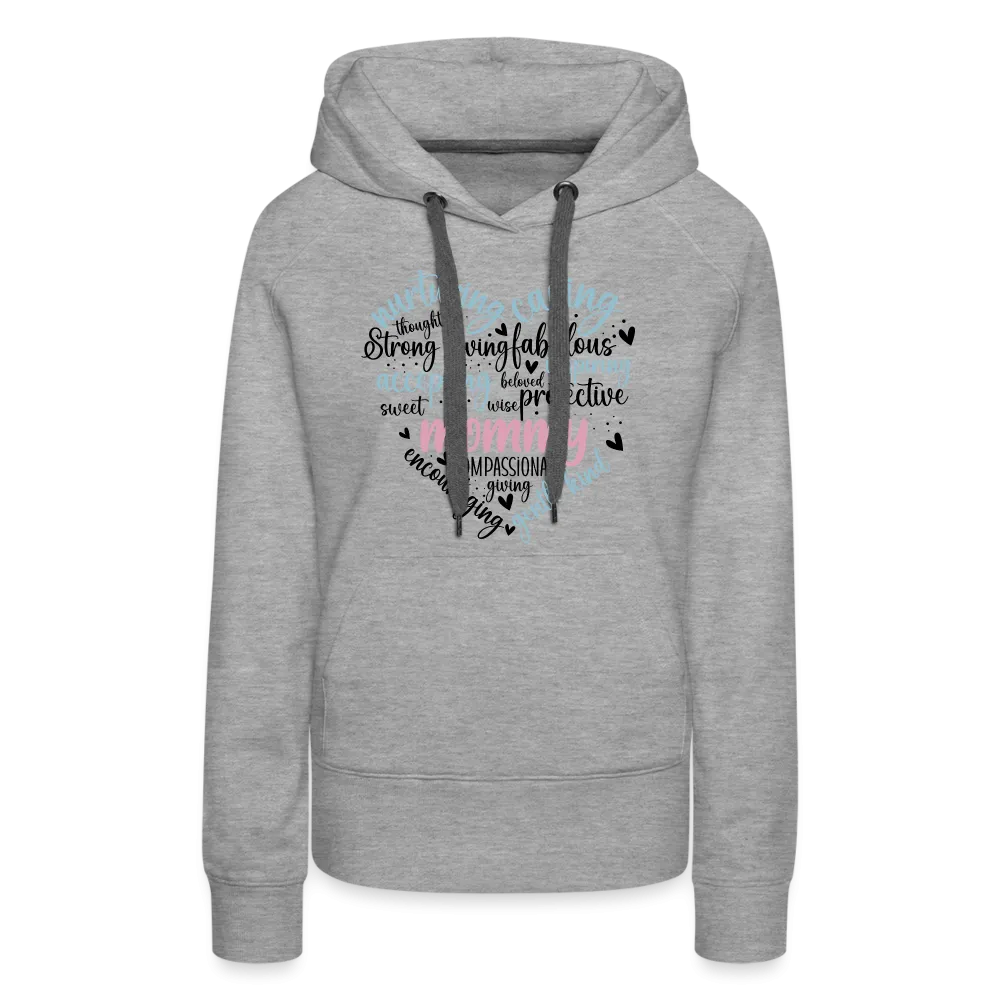 Mommy Heart Wordart Women’s Premium Hoodie