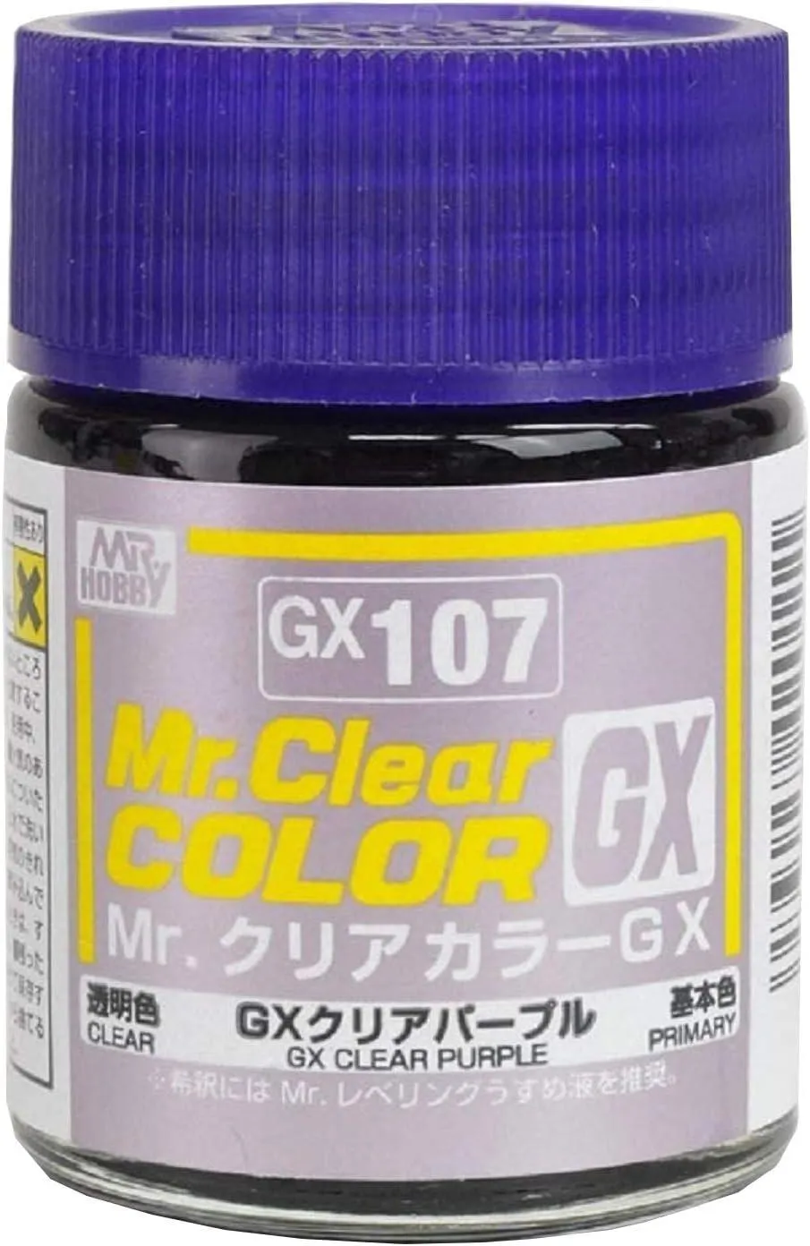 Mr. Hobby GX107 Mr. Clear Color GX Clear Purple Lacquer Paint 18ml