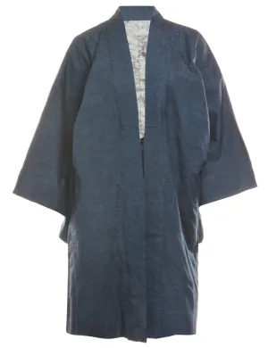 Navy Midi Length Kimono - L