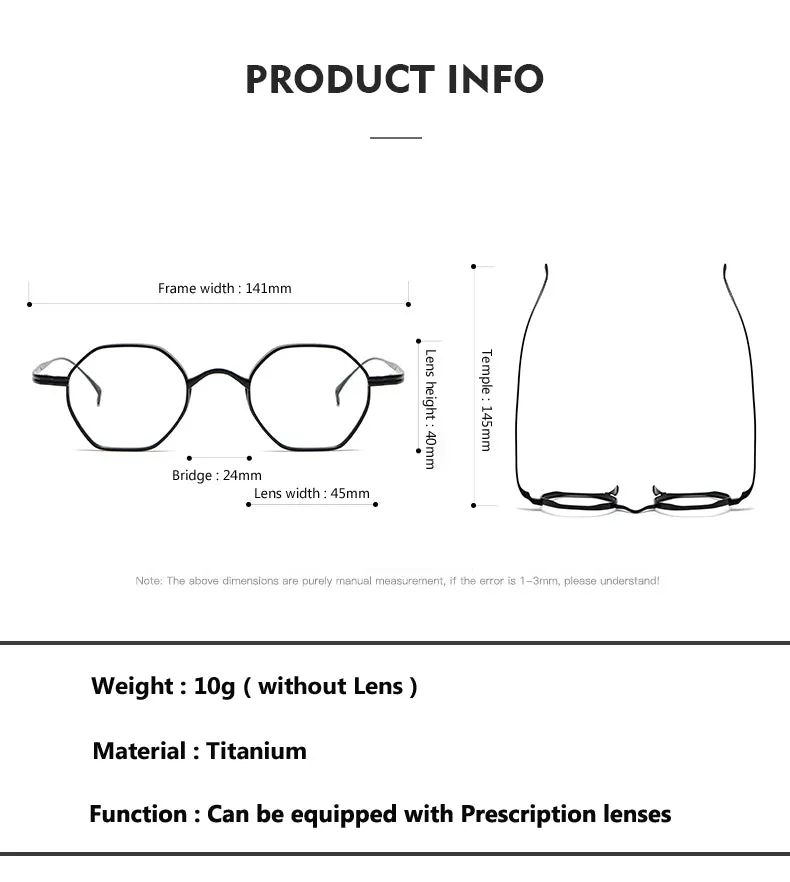 Oveliness Unisex Full Rim Irregular Round Titanium Eyeglasses Ol1y52