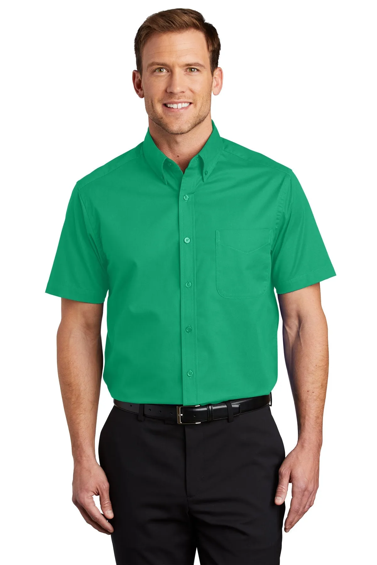 Port Authority Short Sleeve Easy Care Custom Shirts, Court Green