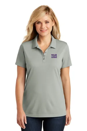 Port Authority Womens Dry Zone UV Micro-Mesh Custom Polos, Gusty Grey