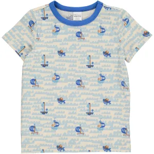 Short sleeve top- pirate print: Size 7Y