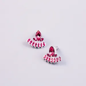 Silver & Rose Cherry Blossom Sakura Ear Jackets