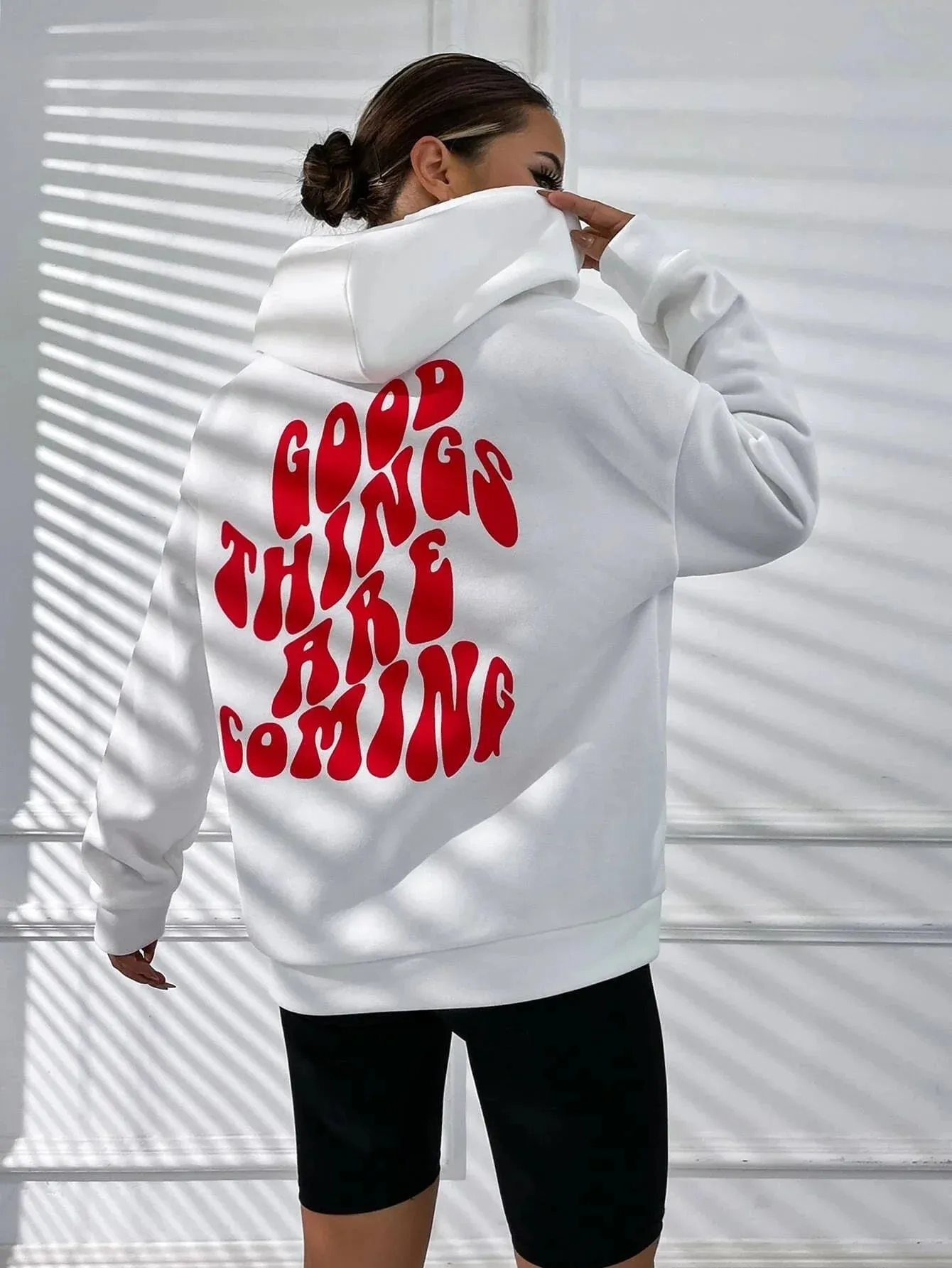 SXV  'Good Things Are Coming’ Printed Cool Aesthetic Sweatshirt Hoodie