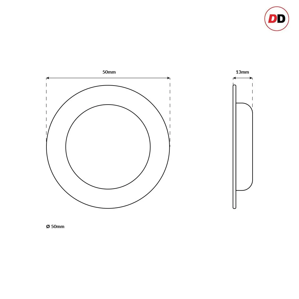 Three Pairs of Anniston 50mm Sliding Door Round Flush Pulls - Matt Black Finish