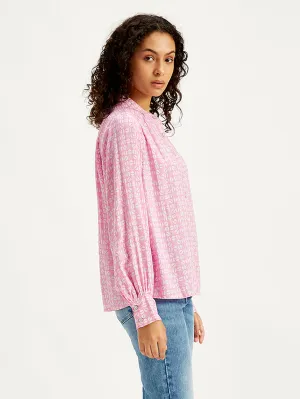 Women's All Over Print Pink Top