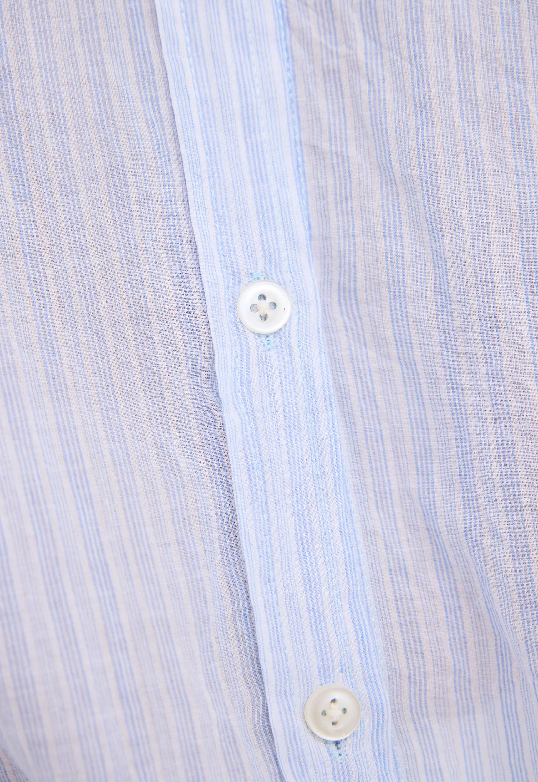 Yeats Shirt - Multi Stripe in Mid Blue